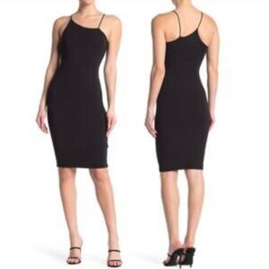 Good American Asymmetrical mid length Bodycon Dress